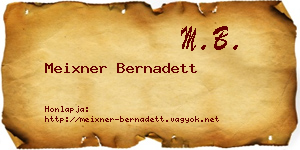 Meixner Bernadett névjegykártya